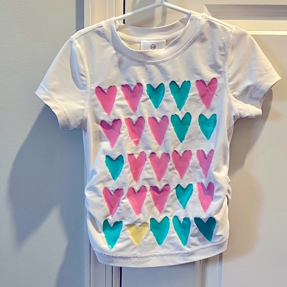 Hanna Anderson Rash Guard with Hearts Size 110